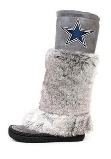 NFL for her Dallas Cowboys Devotee Faux Fur/Suede Boots by Cuce Shoes