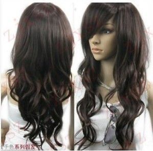 Vogue brown curl womens wig like real hair wigs
