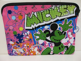 EXCLUSIVE MICKEY LAPTOP COMPUTER CASE BAG SLEEVE 15 REVERSIBLE NEW
