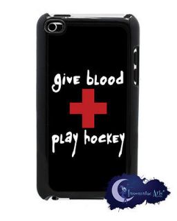 Give Blood, Play Hockey   Case, Cover for iPod Touch 4th Generation
