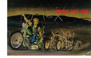 David Mann Art Hollywood Nights Easyriders Print Harley Davidson H D