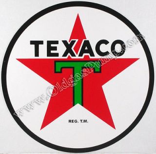 TEXACO T STAR GASOLINE 3 DIE CUT VINYL GAS & OIL PUMP DECAL DC 120C
