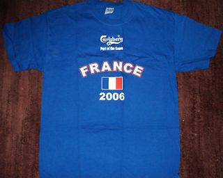 RARE NEW Carlsberg France 2006 World Cup 2 Two Sided T Shirt L
