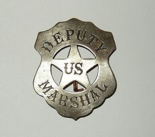 Deputy US Marshal Sheriff Antique Western Replica Lawman Badge Police