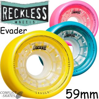 RECKLESS Roller Derby / Speed Quad Skate Wheels x4 88a 95a 59mm x 38mm