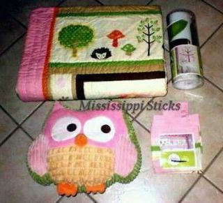 Circo Twin Bed Quilt Set lot Love n nature owl & mushroom and squirrel