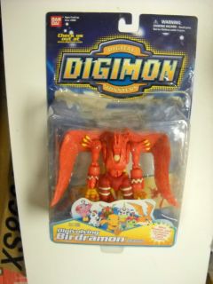 Digimon Digivolving Birdramon to Garudamon figure mint on card Bandai