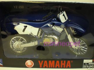 NEW RAY YAMAHA YZ 250 #1 DIKE BIKE 1/6 DIECAST BLUE