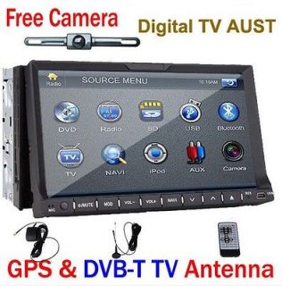 Din 7 HD LCD TouchScreen Car Stereo GPS DVD DVB T Radio Player Ipod