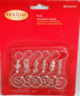 Decorative Ornament Hooks 6 Ct Clear