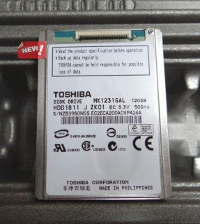 New Toshiba MK1231GAL HDD for iPod/Camcorder Hard Drive