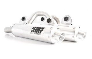 Closeout New HMF Polaris RZR 800 (08 10) Brushed Dual Exhaust Pipe