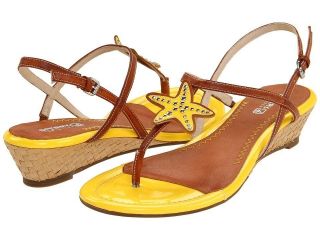Sperry Top Sider Womens Delray Yellow Starfish/Navy Strap Sandal $79