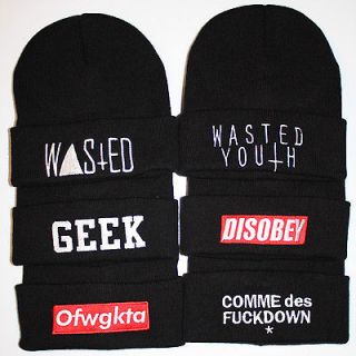 COMME DES F*CKDOWN DISOBEY GEEK WASTED YOUTH OFWGKTA BEENIE TSHIRT