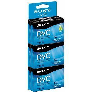 DVM60PR DVM60PRR/6 Premium Digital Mini Dv Cassette Tape Pack of 6