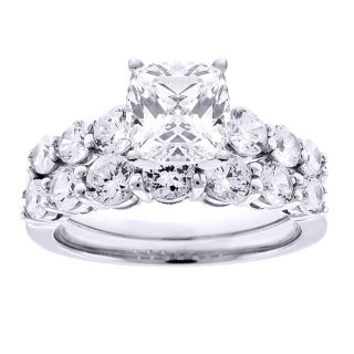 SOLID 14K WHITE GOLD DIAMOND SEMI MOUNT ENGAGEMENT RINGS SETTING