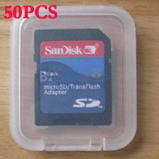 Lot Of 50 THICK SD MMC Digital Memory Card Plastic Empty Case Box