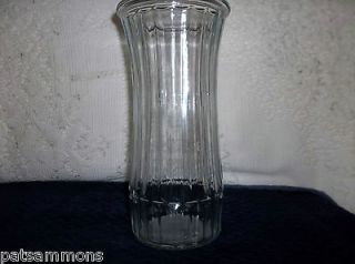 VINTAGE CLEAR GLASS VASE MADE BY HOOSIER GLASS TALL STRIGHT LINE