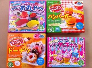 Lot of 4 Happy Kitchen Popin Cookin DIY making kit   Japanese Candy