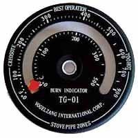 TG 01 STOVE PIPE STOVE TEMPERATURE GAUGE THERMOMETER MAGNET DIAL