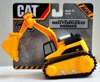 MOTORIZED MINIS   CAT DIGGER EXCAVATOR Pretend Toy Cake Decor