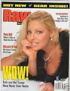 WWE WWF RAW Divas female wrestling magazine Trish Stratus w/poster 4