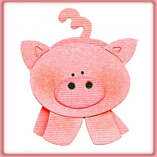 Sizzix Pig #2 medium die #655357 Retail $11.99 Retired, Cuts Fabric