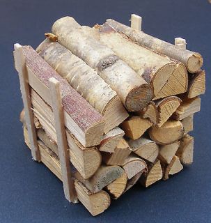 Stack Of Logs For Fire Wood Dolls House Miniature Garden Accessory