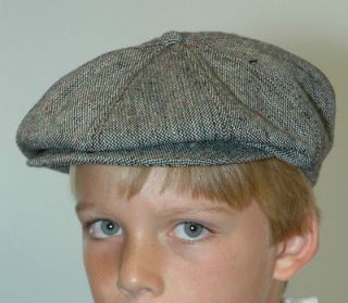 Newsboy Fleck Donegal Style Tweed Color Flecks Gray Summer Wool Hat S