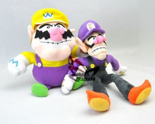 New 2PCS 9 10 Super Mario Bros WALUIGI WARIO Plush Doll Toy MW635