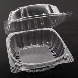 Clear 5 Hinged Food Take Out Container Cupcake Cookie Favor Cake