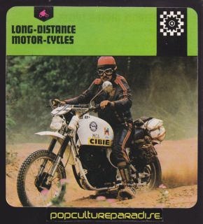 LONG DISTANCE MOTORCYCLE RACING 1978 Yamaha XT 500 CARD