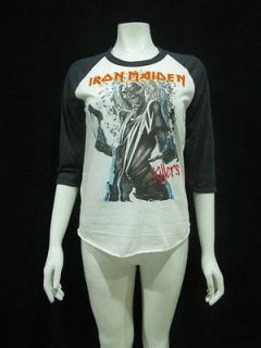 IRON MAIDEN Eddie Killers Punk Rock Jersey T Shirt Women Sz M