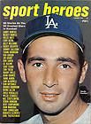 ) Sport Heroes Baseball Magazine, Sandy Koufax, Los Angeles Dodgers