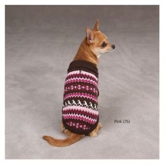 Dog FAIR ISLE Knit Sweater Winter Canine Pet Pup Clothes Teacup XXS XS