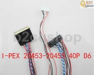 PEX 20453 20455 40Pin D6 LVDS Cable for 10.1/14/15.6 LED LCD/Display