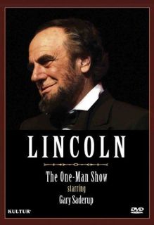 Lincoln The One Man Show starring Gary Saderup, New DVD, Gary Saderup