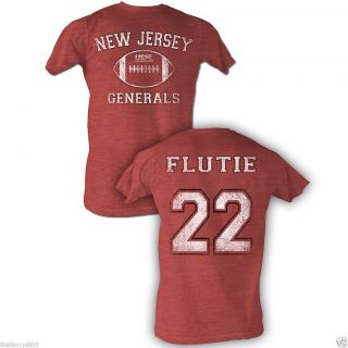 New Authentic USFL New Jersey Generals Doug Flutie #22 Mens T Shirt 