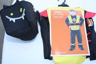 NWT lil Ninja Costume SZ 2/3T With Spider Candy Carrier
