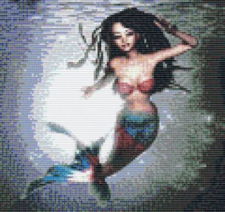 Kit   128x121cm   DIY artwork   Mermaid   swimming pool decoration