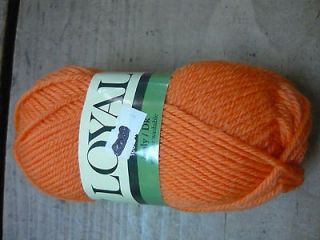 Knitting Yarn Loyal 8 Ply 100% Wool Bright Orange 904