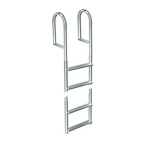 Dock Edge Welded Aluminum Fixed 4 Step Ladder 2014 F