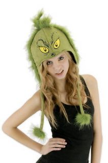 Dr. Seuss How The Grinch Stole Christmas Grinch Laplander Hoodie Hat