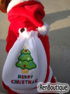 Pet Santa Claus Dog and Costume Apparel Clothes Coat Hoodies with