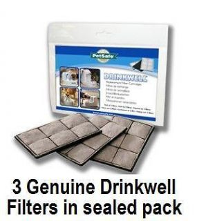 PACK OF 3 GENUINE DRINKWELL PET DOG CAT WATER FOUNTAIN REPLACEMENT