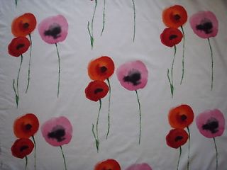 red poppy curtains
