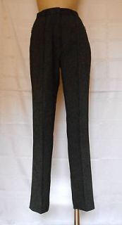 EMANUEL by Ungaro Dress Slacks Pants SZ 2 Black Gray Tapered Legs