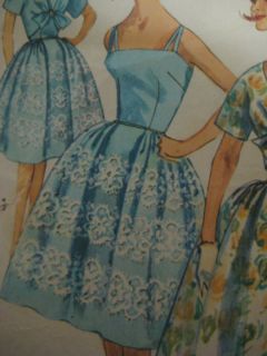 Vintage Simplicity 3971 SPAGHETTI STRAP ROCKABILLY DRESS Pattern Women