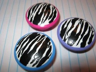 Set of 8 Asst. Colors with Zebra Design ~ Dresser Drawer Knobs