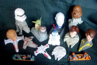 Lot of 13 Different McDonalds STAR WARS Happy Meal Toys